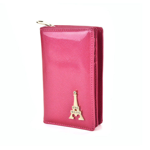 VKP1444 Fushia - Tower Decoration Women Solid Small Wallet