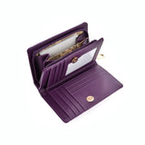 VKP1444 Purple - Tower Decoration Women Solid Small Wallet