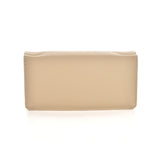 VKP1445 Beige - Fashion Women Solid Metal Trims Wallet