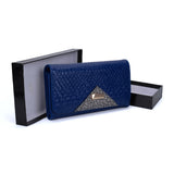 VKP1456 Blue - Hasp Snakeskin Pattern Women Wallet