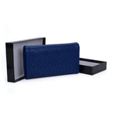 VKP1456 Blue - Hasp Snakeskin Pattern Women Wallet