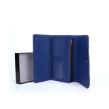 VKP1456 Blue - Hasp Snakeskin Pattern Women Wallet