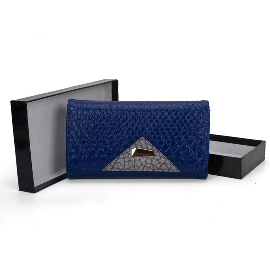 VKP1456 Blue - Hasp Snakeskin Pattern Women Wallet