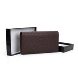 VKP1456 Coffee - Hasp Snakeskin Pattern Women Wallet