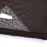 VKP1456 Coffee - Hasp Snakeskin Pattern Women Wallet