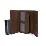 VKP1456 Coffee - Hasp Snakeskin Pattern Women Wallet