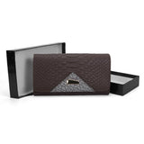 VKP1456 Coffee - Hasp Snakeskin Pattern Women Wallet