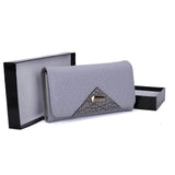VKP1456 Light purple - Hasp Snakeskin Pattern Women Wallet