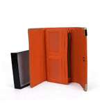 VKP1457 Orange - Fashion Women Star Pattern Metal Trim Wallet