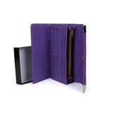 VKP1457 Purple - Fashion Women Star Pattern Metal Trim Wallet