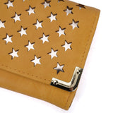 VKP1457 Yellow - Fashion Women Star Pattern Metal Trim Wallet