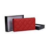 VKP1459 Red - Fashion Women Plaid Casual Solid Wallet