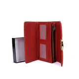 VKP1459 Red - Fashion Women Plaid Casual Solid Wallet
