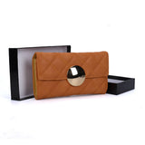 VKP1459 Yellow - Fashion Women Plaid Casual Solid Wallet