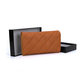 VKP1459 Yellow - Fashion Women Plaid Casual Solid Wallet