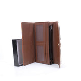 VKP1460 Brown - Snakeskin Pattern Women Patchwork Purse