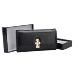 VKP1462 Black - Solid Women Bead Decoration Wallet