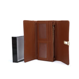 VKP1462 Brown - Solid Women Bead Decoration Wallet