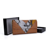 VKP1464 Apricot - Crocodile Pattern Women Patchwork Wallet