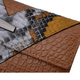VKP1464 Apricot - Crocodile Pattern Women Patchwork Wallet