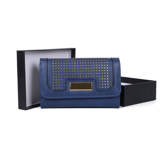 VKP1469 Blue - Fashion Laser Cut Purse