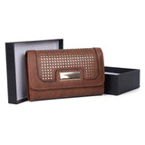 VKP1469 Brown - Fashion Laser Cut Purse