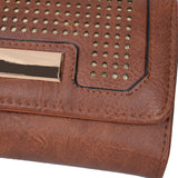 VKP1469 Brown - Fashion Laser Cut Purse