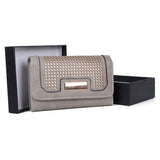 VKP1469 Grey - Fashion Laser Cut Purse