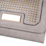 VKP1469 Grey - Fashion Laser Cut Purse