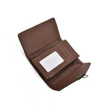 VKP1471 Coffee - Crocodile Front Lock Detail Foldover Small Purse