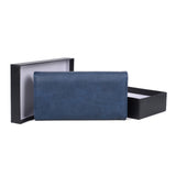 VKP1472 Blue - Patchwork Purse With Metal Bar
