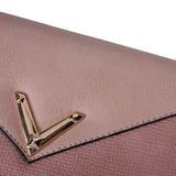 VKP1472 Pink - Patchwork Purse With Metal Bar