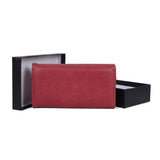 VKP1472 Red - Patchwork Purse With Metal Bar