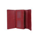VKP1472 Red - Patchwork Purse With Metal Bar