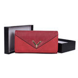 VKP1472 Red - Patchwork Purse With Metal Bar