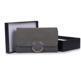 VKP1489 Dark Grey - Solid Color Fashion Lady Wallet