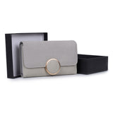 VKP1489 Light Grey - Solid Color Fashion Lady Wallet