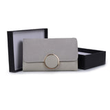 VKP1489 Light Grey - Solid Color Fashion Lady Wallet
