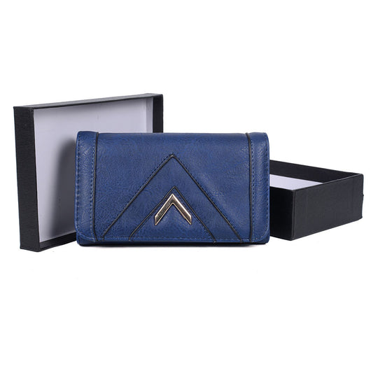 VKP1496 Blue - New Style Purse With Metal Bar
