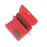 VKP1522 Red - New Women Embossed Flag Long Purse