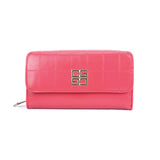 VKP1522 Red - New Women Embossed Flag Long Purse