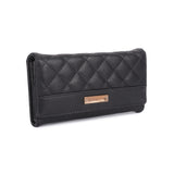 VKP1534 Black - Women Simple Long Purse Bag Quilted