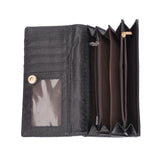 VKP1534 Black - Women Simple Long Purse Bag Quilted