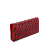 VKP1605 RED - Long Spotted Wallet With Hardware Decoration