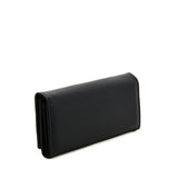 VKP1607 BLACK - Long Spotted Wallet With Buckle Design