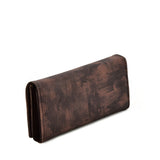 VKP1607 COFFEE - Long Spotted Wallet With Buckle Design