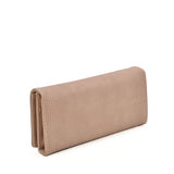 VKP1607 PINK - Long Spotted Wallet With Buckle Design