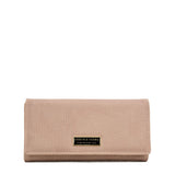 VKP1607 PINK - Long Spotted Wallet With Buckle Design