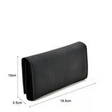 VKP1609 BLACK - Long Streamlined Wallet With Buckle Design