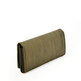 VKP1609 GREEN - Long Streamlined Wallet With Buckle Design
